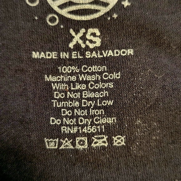 Jupiter Moon Cropped Black Tee Size XS - Picture 5 of 5